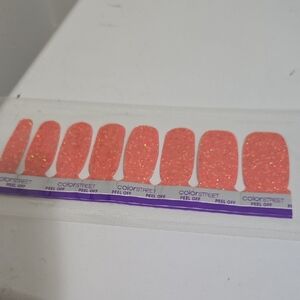 Color Street Coral Sparkle Nail Strips